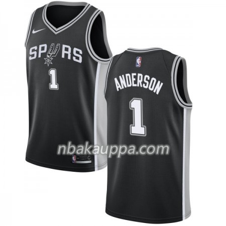San Antonio Spurs Kyle Anderson 1 Nike 2017-18 Musta Pelipaidat Swingman - Miesten